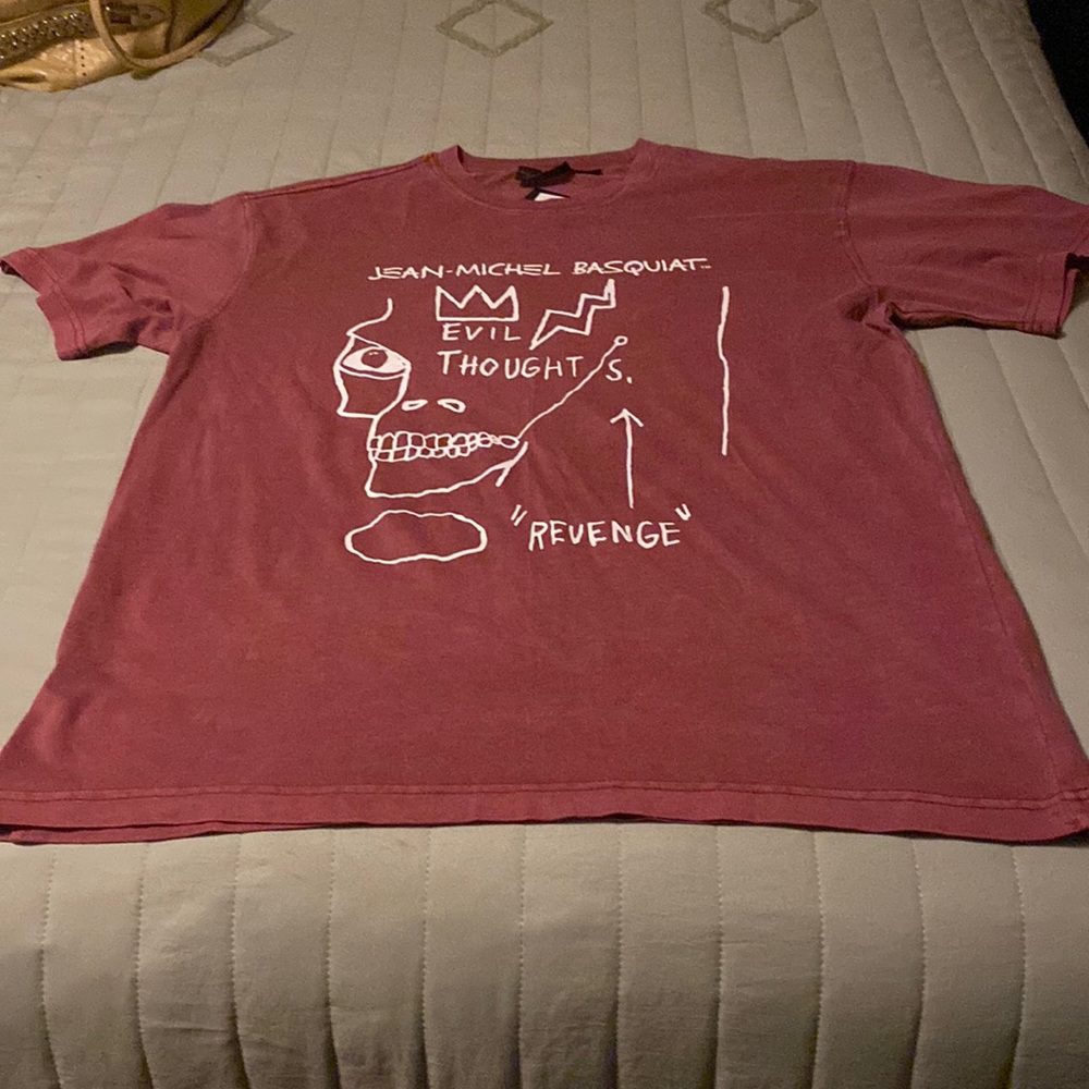 Jean Basquiat T Shirt Crimson Large